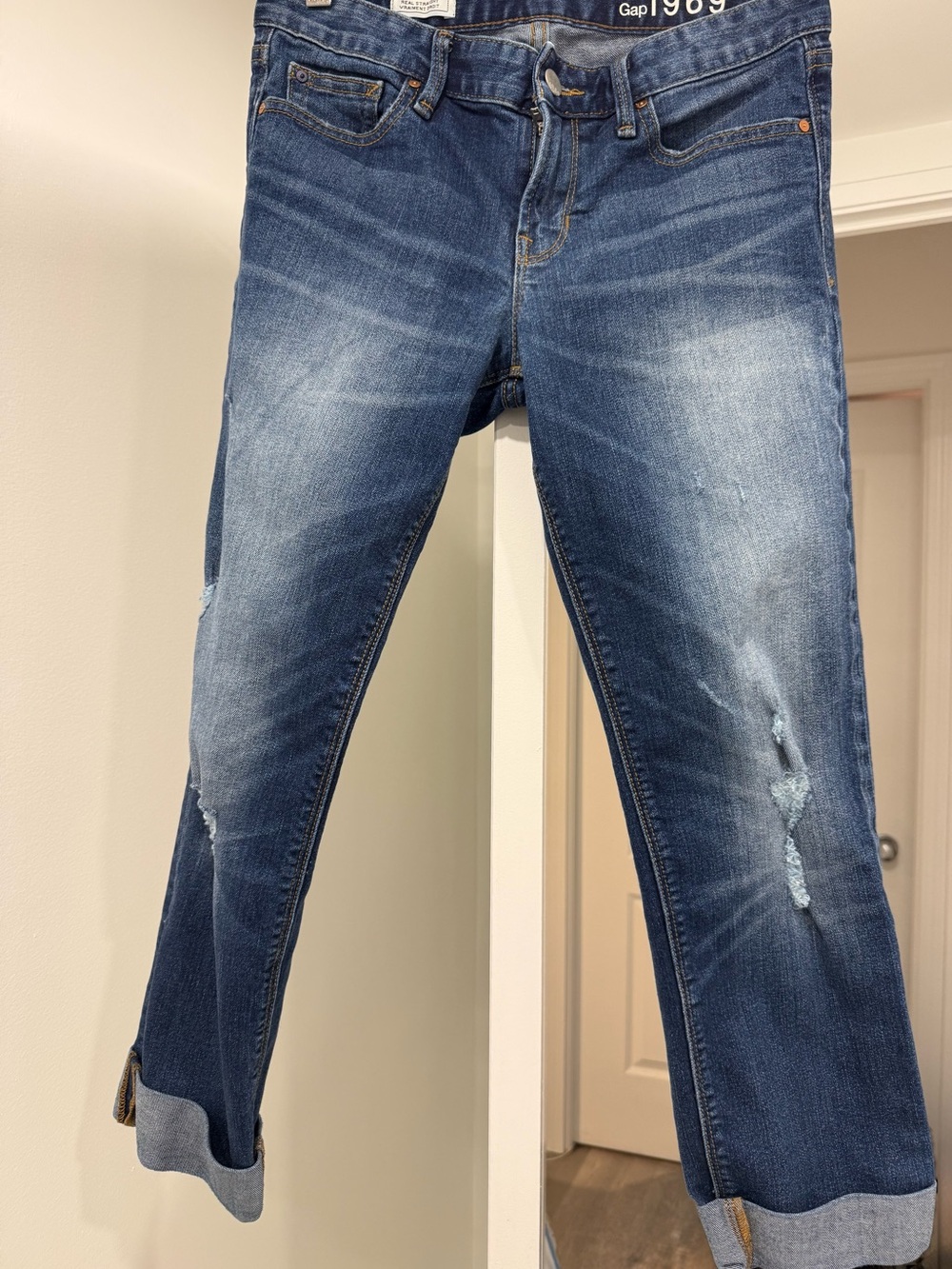 GAP 1969 Real Straight Jeans in Indigo Blue